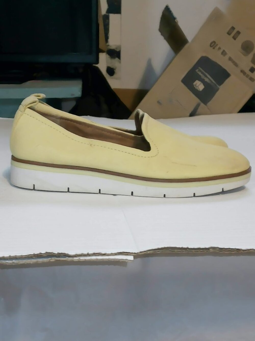 Caslon Hadley-Lea Yellow Suede Slip On Loafers Sneakers Women's Size 8M - Picture 10 of 14